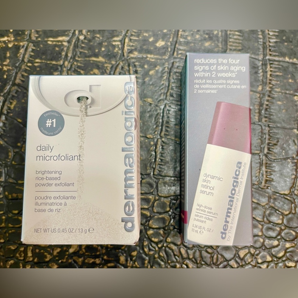 Dermalogica Set:  Daily Microfoliant & Dynamic Skin Retinol Serum ~ $58 Value